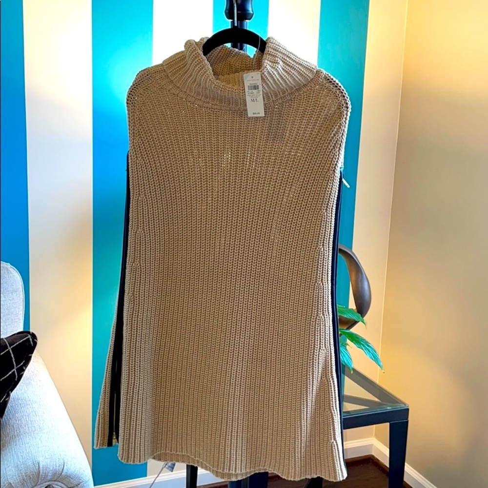 MUST HAVE!  Sleeveless Tan Crochet Pullover